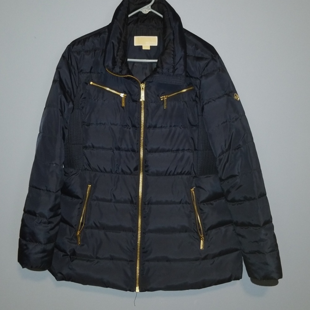Navy Blue Michael Kors Puffer Coat